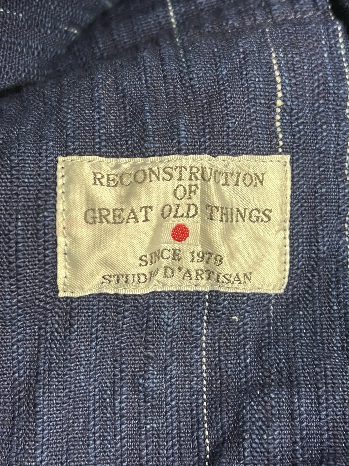 Studio D'Artisan Size 40 Kasuri Denim Indigo Hand Dyed Type 1 Jacket D4508 image 6