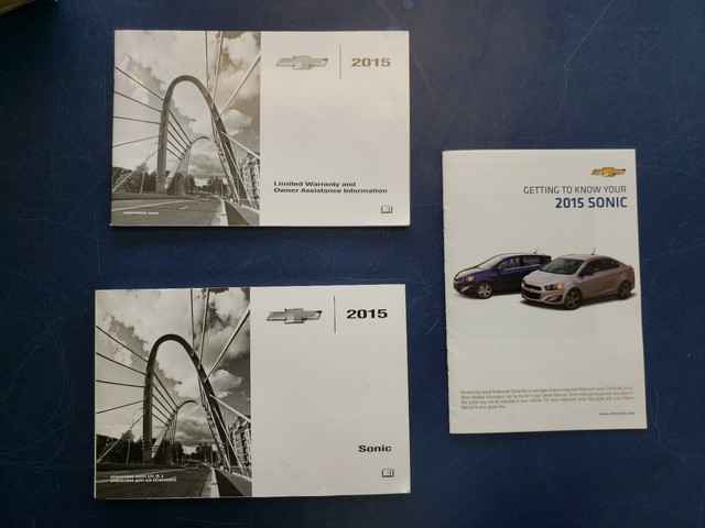 2015 Chevrolet Sonic Owners Manual User Guide Reference Operator Book