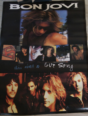 Plakat Poster Jon Bon Jovi musiker sänger 1995 original this ainet a love song G