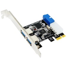 PCI Express USB 3.0 2 Ports Front Panel with 4-Pin  20 Pin Control Card Adapter