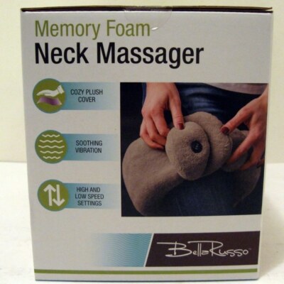 BELLA RUSSO ~NEW~ Cordless Plush Memory Foam Back Shoulders Neck Massager