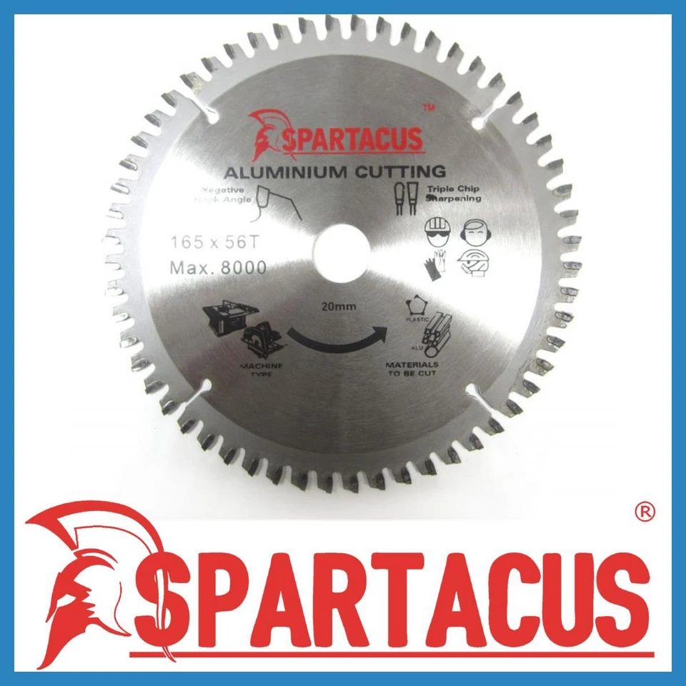 Spartacus Aluminium Saw Blade 165 mm x 56 Teeth x 20mm Skil 1855 416H 1522