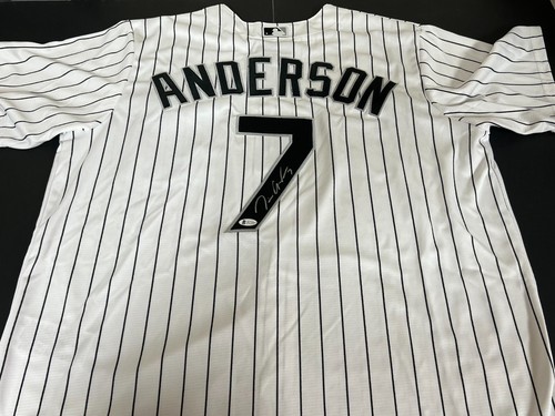 Tim Anderson White Sox Auto Signed Nike Jersey Beckett Sticker