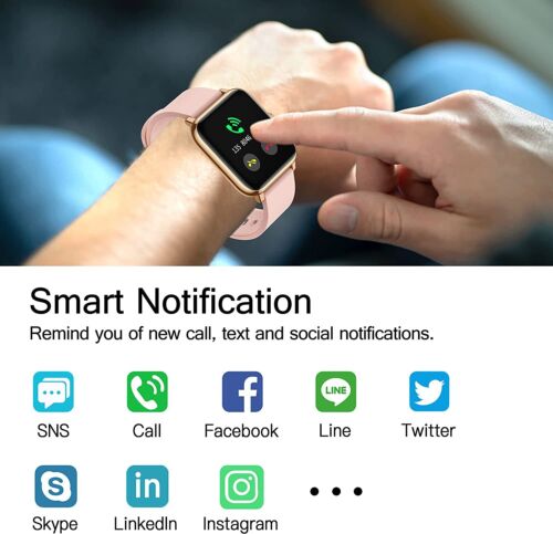 Smartwatch con monitor pressione sanguigna frequenza cardiaca per Samsung Galaxy A14 5G - Foto 28 di 38