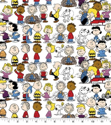 Peanuts Gang 100 Cotton Fabric 1 2 Yard 18 X 42 Diy Mask Ebay