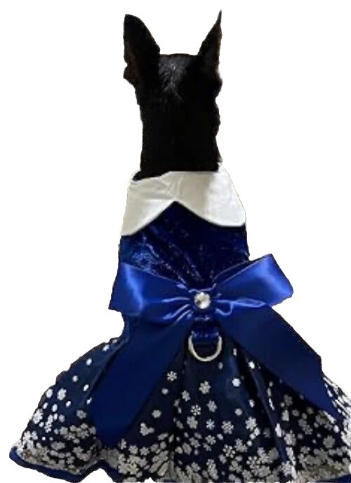 NWT Doggie Design  Holiday Blue White Snowflake With Harness Small - Image 4 of 4