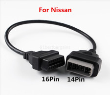 For Nissan 14 Pin Obd1 To 16 Pin Obd2 Diagnostic Tool Adapter Cable Scanner Us