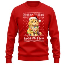 Ginger Cat Christmas Sweatshirt Owner Men and Women Cats Kittens Xmas Jumper ...