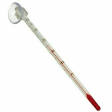 15cm GLASS THERMOMETER 0-50C Sucker Suction submersible aquarium fish tank