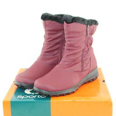 SPORTO womens winter boots multi shoe sizes wine quilted fabric  NEW