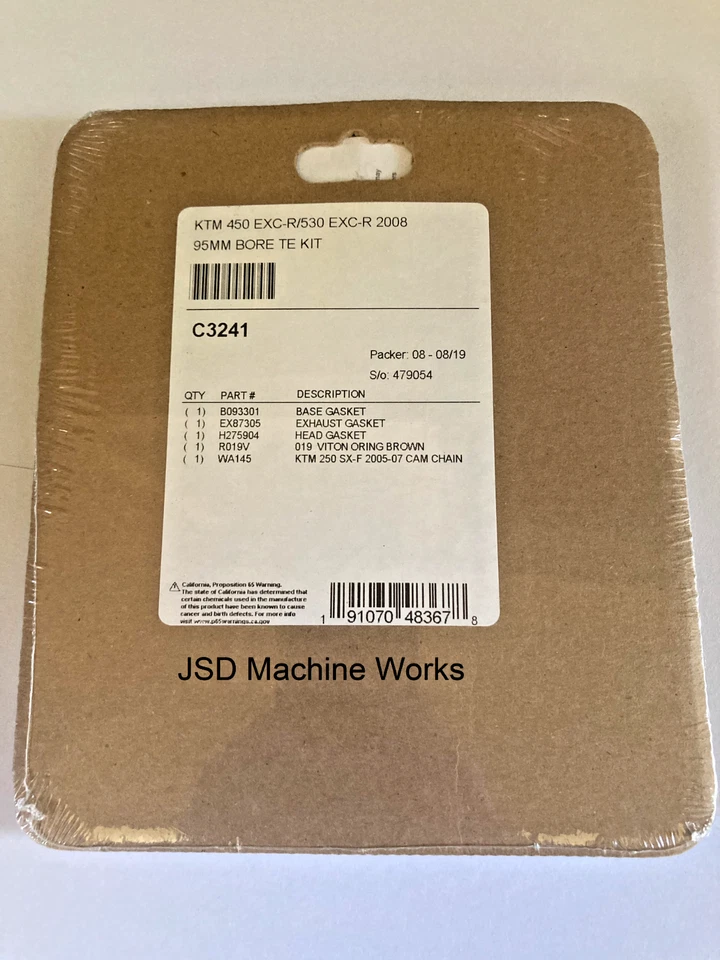 08-11 KTM 450 EXC-R 95mm Diámetro de culata 0.045" MLS Cometic Kit de juntas de extremo superior C3241 Foto 2 de 2