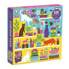 Curious Cats 500 Piece Jigsaw Puzzle Galison New
