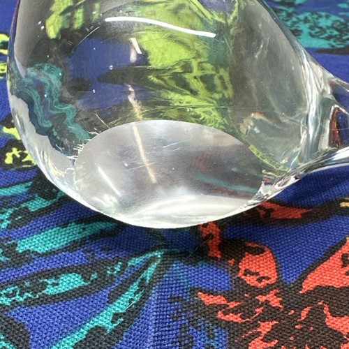 Crystal Glass Bird Paper Weight Decorative Collectible 4” Art Glass - Picture 6 of 7