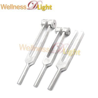 New Set Of 3 Pcs Tuning Forks C 128 256 512 Aluminum Sensory A+ Quality