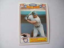 RICKEY HENDERSON 1989 TOPPS NEW YORK YANKEES '88 ALL-STARS #7 MLB BASEBALL HOF