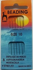 Pony Beading Needles Size 10 6 Needles/pack BSPN10 