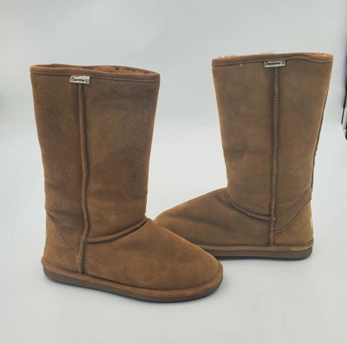 Light brown top bearpaw boots