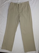 Vintage Mens Wide Leg Pants Beige Khaki Slacks 34x30 USA Made