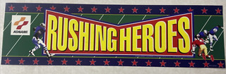 Rushing Heroes Arcade Marquee Konami Original