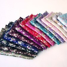 1yard X 1.48meter Soft Retro Floral Satin Fabric For Scarf Lining Shirt Gown Diy