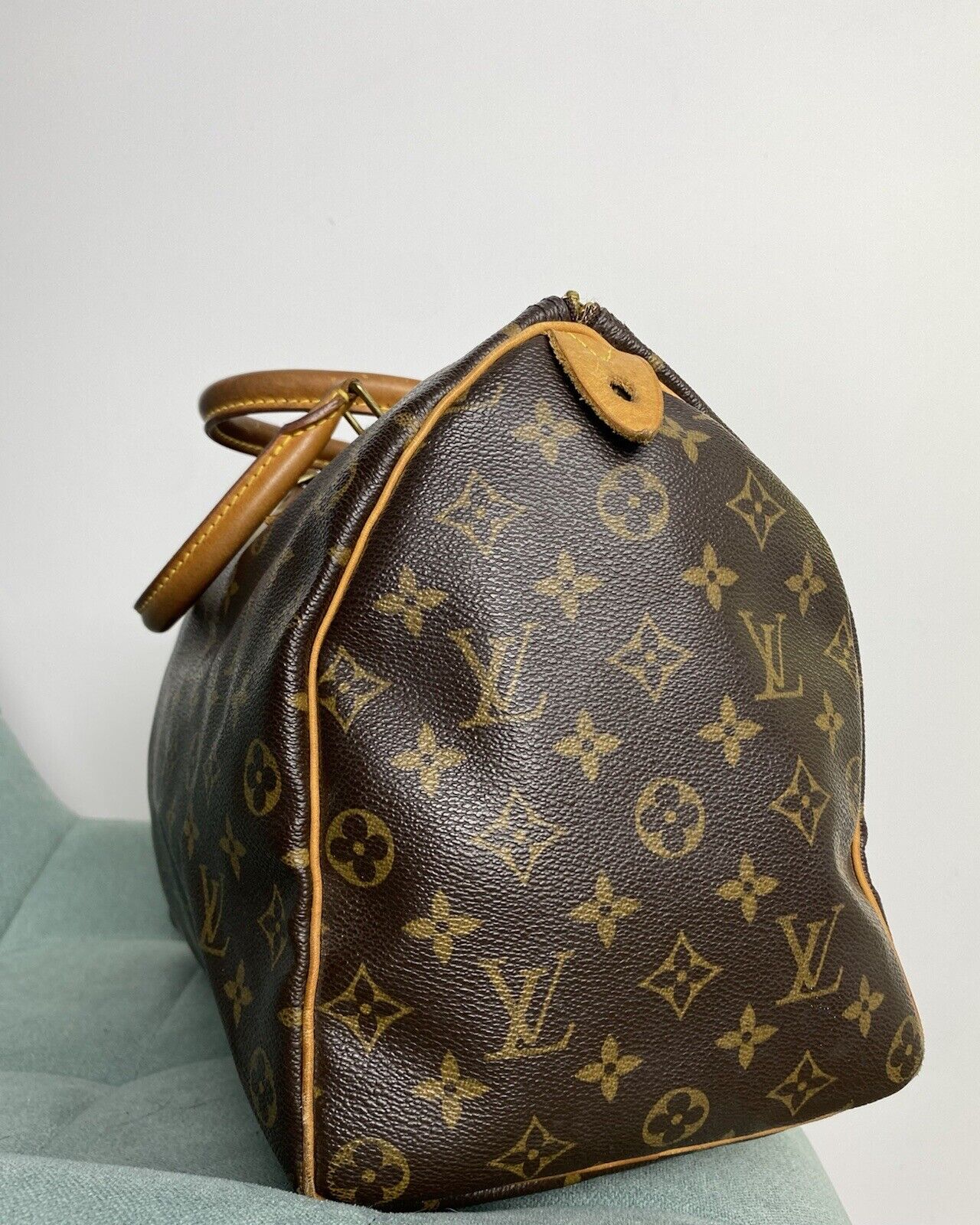 New Vintage x Louis Vuitton Speedy 35 with Hand-Painted Blue and White LV  Monogram Spades — Etc