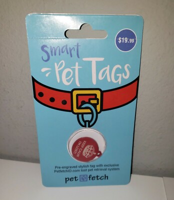 Pet Fetch Smart Lost Pet Tag (CUTE with Unique ID#) BRAND NEW UNOPENED 