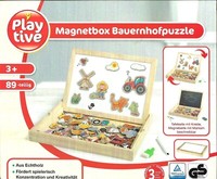Playtive Magnetbox Bauernhofpuzzle 89 Teilig Aus Echtholz Ab 3 Jahre - Neu & Ovp