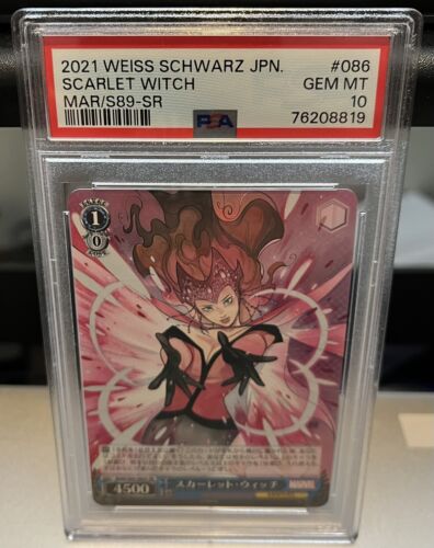 2021 Marvel Weiss Schwarz Japanese Scarlet Witch MAR/S89-SR #086 PSA 10 Gem Mint - Picture 1 of 2