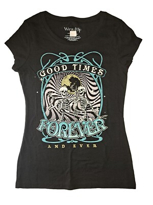 Skeletons Good Times Forever And Ever Shirt Love Womens Juniors 2XL XXL 19 #A2