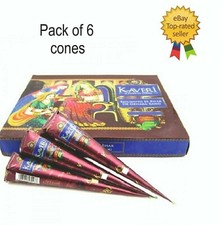 Best Natural Kaveri Temporary Tattoo Mehandi Herbal Henna 6 Cones Body Art Kit