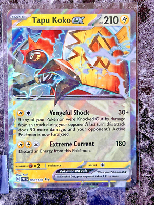 takomikoポケカセット Pokemon TCG Tapu Koko ex 068/182 Paradox Rift Double Rare Holo