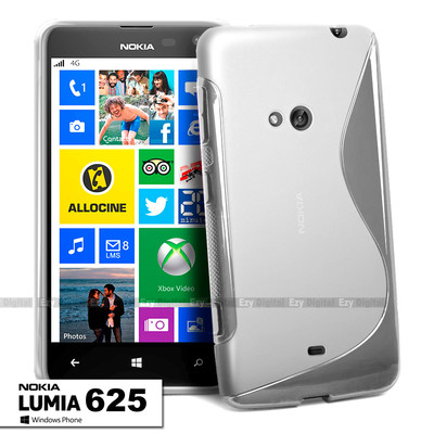 NEW CLEAR S CURVE GEL TPU CASE COVER FOR NOKIA Lumia 625 Lumia625 + Screen Film