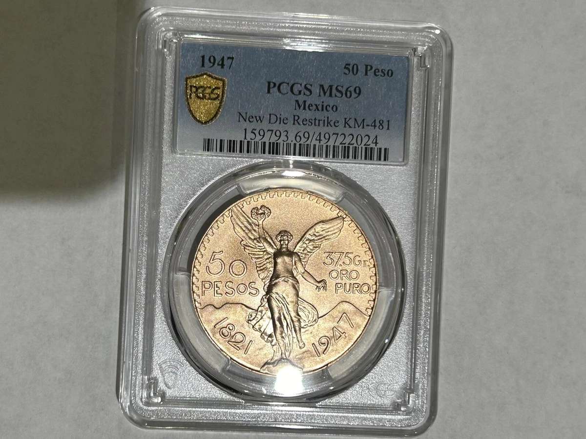 141114DK-GC3□メキシコ□1947 5ペソ 銀貨／コイン 50 Pesos Gold 1947 Year Mexican