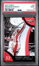 2007 TOPPS FINEST REFRACTOR #65 BRANDAN WRIGHT ROOKIE RC PSA 9