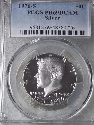 1976 Bicentennial Silver Kennedy Proof PCGS PR69 DEEP CAMEO Contrast