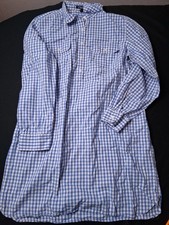 Chaps Dress Womens XL Blue Long Sleeve Body Side Slits