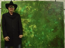 Mark Little Original Giant Canvas Painting 84”X62” (7 Foot) Abstract Modern XL