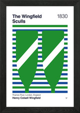 1830 Wingfield Sculls Framed Wall Art Poster Canvas Print Picture