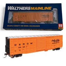 Walthers Mainline 910-46710 HO 50' Waffle Side Boxcar ~ Rio Grande D&RGW 65301