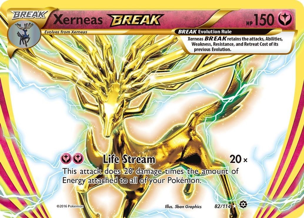 Xerneas BREAK - 82/114 - Pokemon Steam Siege XY Ultra Rare Card NM