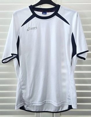 ASICS TEAM LINE WEISSES TENNIS GYM LAUFEN SPORT T-SHIRT OBERTEIL - EXTRA LARGE XL
