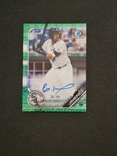 2019 Bowman - Mega Box Chrome Mojo Autographs Eloy Jimenez #BMA-EJ Green...