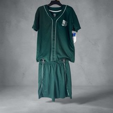 Wonder Nation Pajama Sleep Set 2pc Shirt Shorts Green Boy s Large 10/12 NWT