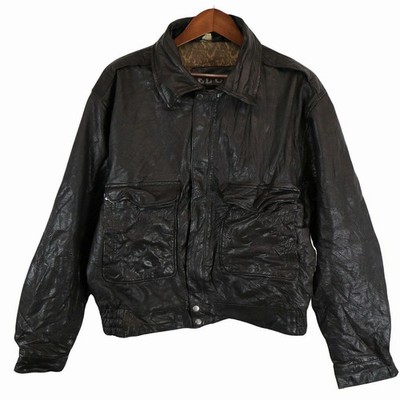 EL CID A2 Type Leather Jacket Cold Protection Brown (Men's Size M) Used Vintage 