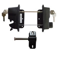 Keystone Black Zinc Diecast Metal Key Lockable Latch 2-Sided Keyed Alike K