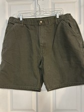 Carhartt Mens Sz 40 Moss Duck Green Canvas Utility Shorts EUC
