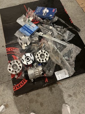 Lot Of Automotive Parts Ac Compressor Hubs Tie Rods And More