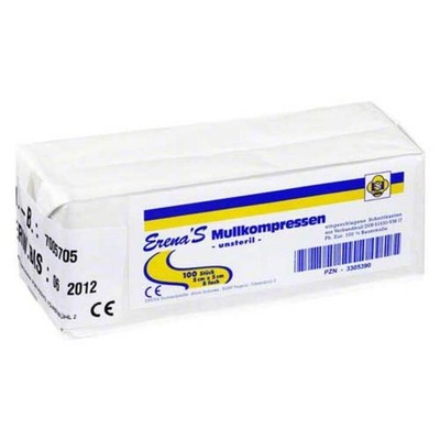 Erena Unsteril Mullkompresse 5x5 · 100 St · PZN 03305390