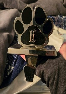 Paw Print Loungefly Black and Silver bag holder/pet gear/stocking holder *rare*