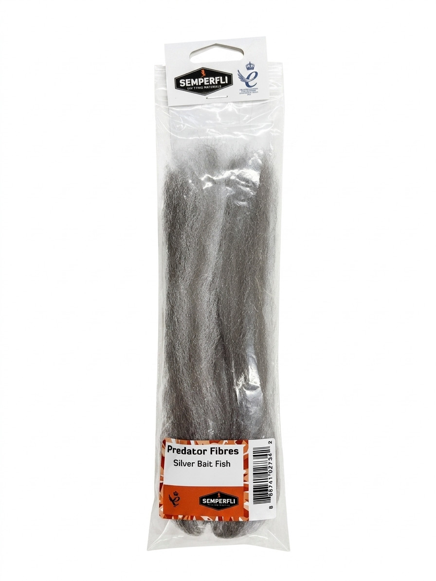 Semperfli Predator Fibres Silver Bait Fish - Fly Tying Materials